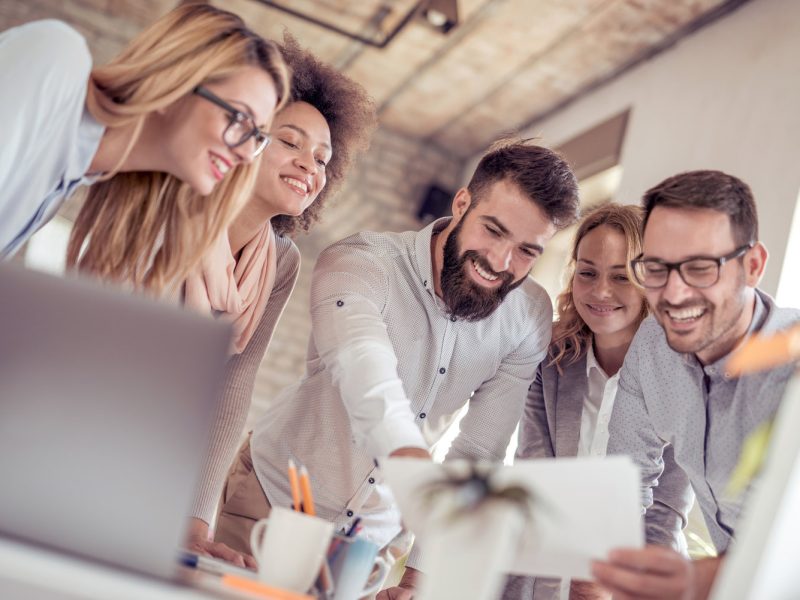 Business people meeting in office to discuss project